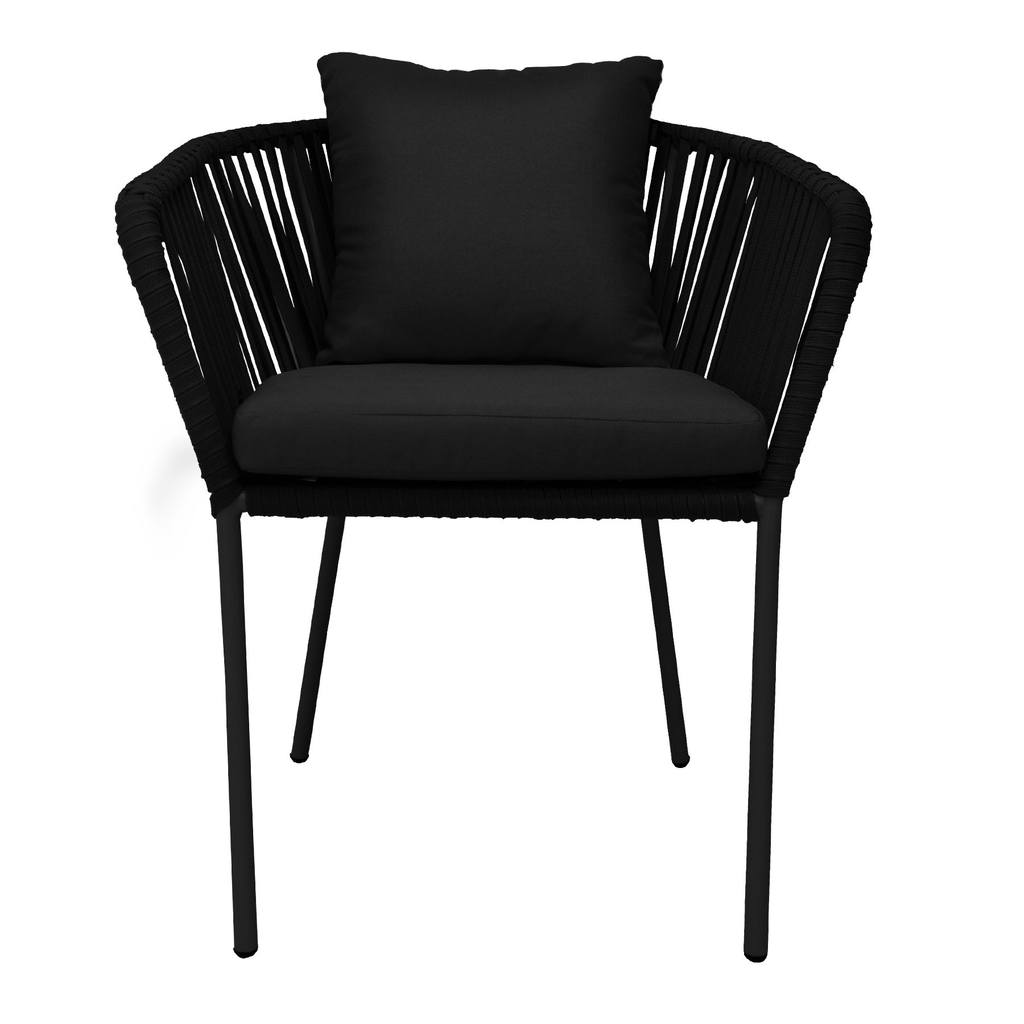 Jalisco silla metal negro cuerda negra cojines asiento y respaldo en curri_2561