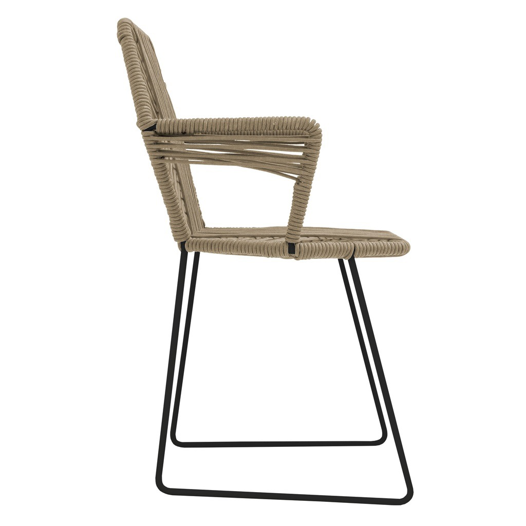 Acapulco silla hexagonal con brazos beige_12584