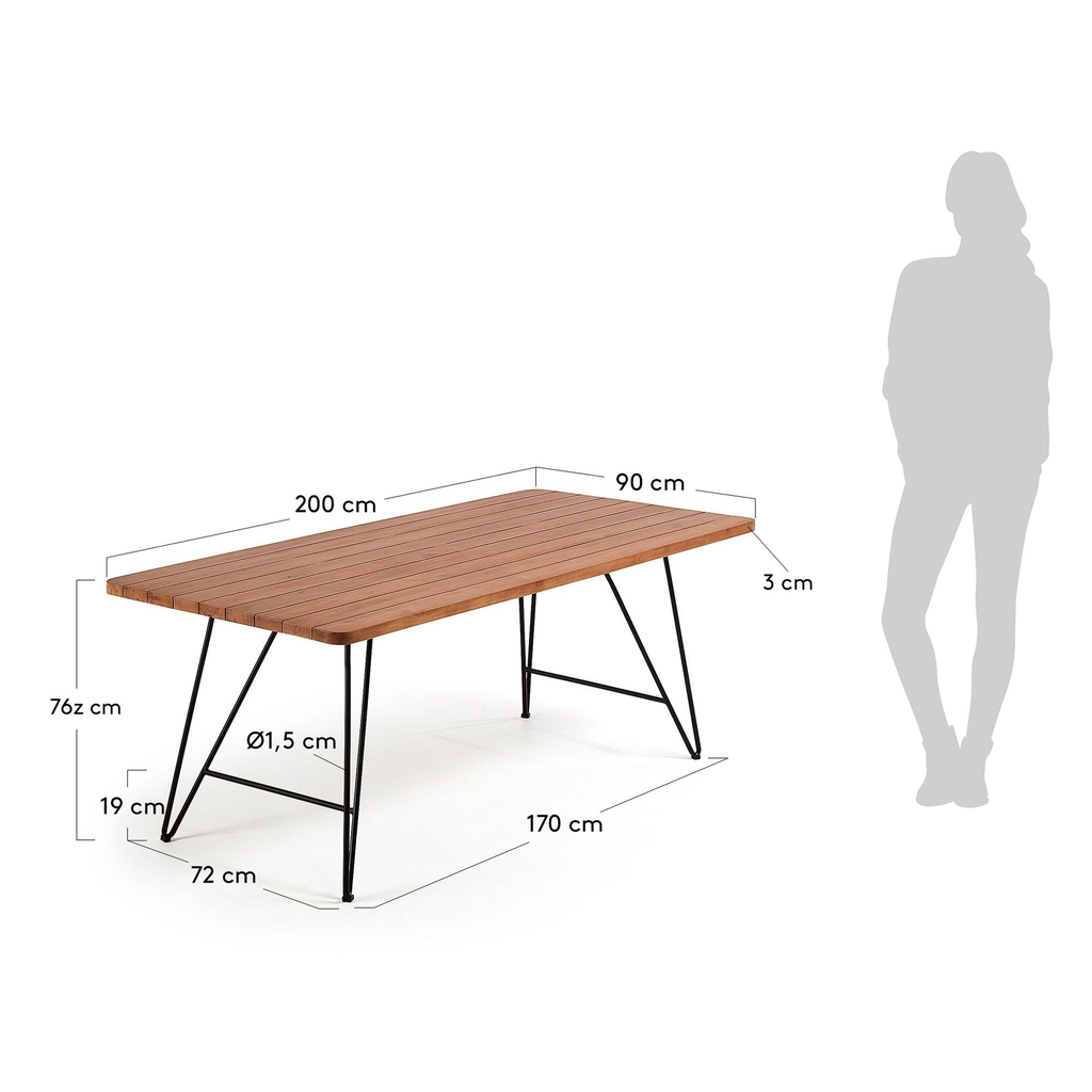 Komme mesa de comedor madera de teka // Outlet_839