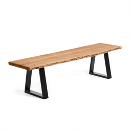 [CC0401M43] Sono banca 180 x 45 cm madera maciza de acacia y acero